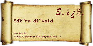 Séra Évald névjegykártya